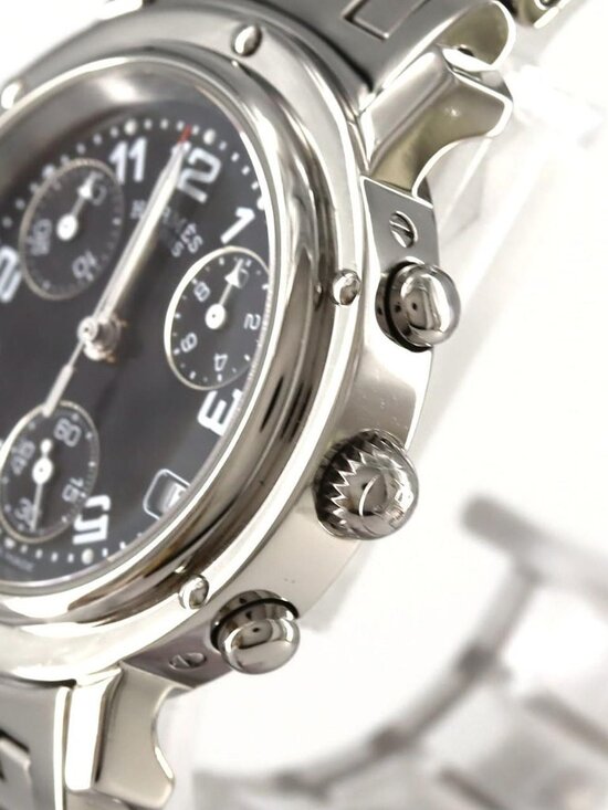 Hermes Clipper Chronograph SS Quartz Watch main image 5